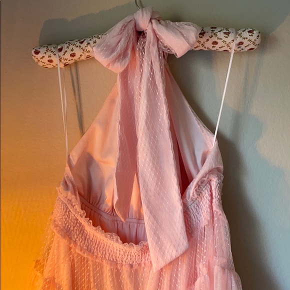 LoveShackFancyXTarget Pink Halter Top Dress Size S - Picture 2 of 5